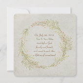 florale perzik en groene leafyvleugel kaart (Voorkant)