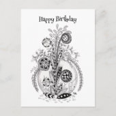 Florale Pflanze im Tangle Design - Briefkaart (Voorkant)