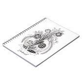 Florale Pflanze im Tangle Design -  Notitieboek (Linkerzijde)