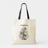 Florale Pflanze im Tangle Design -  Tote Bag (Achterkant)