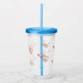 Florale pijlen gepersonaliseerd acryl drinkbeker (Voorkant)