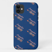 Florale pijlen gepersonaliseerd Case-Mate iPhone case (Achterkant)