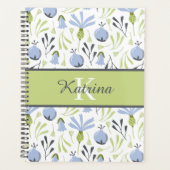 Florale planner met monogram (Voorkant)