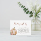 Florale pompoenboeken voor Baby Informatiekaartje (Staand voorkant)