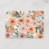 Florale pompoenboeken voor Baby Informatiekaartje (Achterkant)