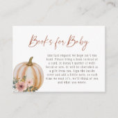 Florale pompoenboeken voor Baby Informatiekaartje (Voorkant)