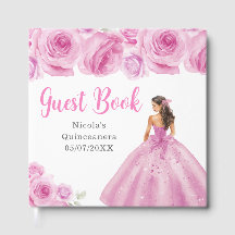 Florale prinses in lichtroze jurk Quinceanera