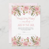 Florale Raad Hoeveel Snoepjes in de Pot Spelkaart Kaart (Voorkant / Achterkant)