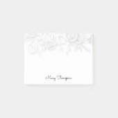 Florale Rand Monogram Naam Post-it® Notes (Voorkant)