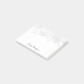 Florale Rand Monogram Naam Post-it® Notes (Schuin)