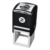 Florale Raven Ex libris zelfinkende stempel (Product)