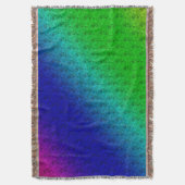 Florale regenboog gemengde strepen deken (Voorkant Verticaal)