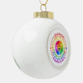 Florale regenboog politieke en sociale standaard keramische bal ornament (Links)