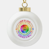 Florale regenboog politieke en sociale standaard keramische bal ornament (Voorkant)