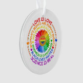 Florale regenboog politieke en sociale standaard ornament (voorkant)