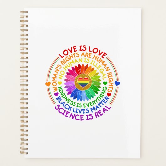 Florale regenboog politieke en sociale standaard planner (Voorkant)