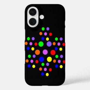Florale regenboogspots iPhone 16 hoesje