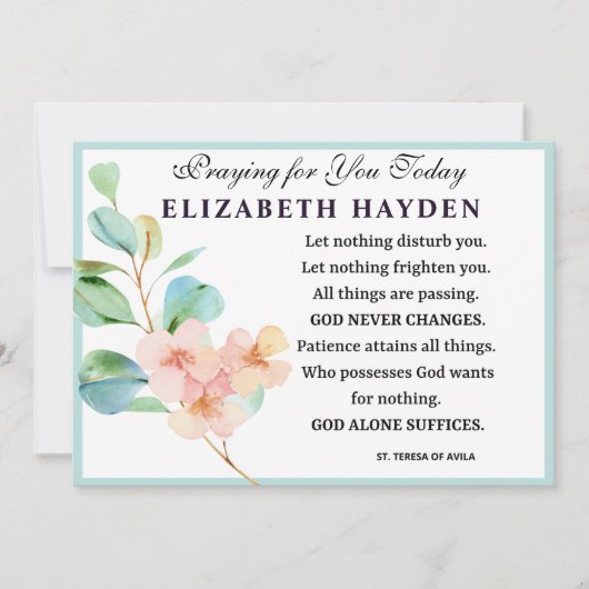 Florale religieuze katholieke gebedden uit St. Ter Kaart (Voorkant)