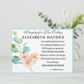 Florale religieuze katholieke gebedden uit St. Ter Kaart (Staand voorkant)