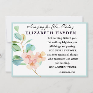 Florale religieuze katholieke gebedden uit St. Ter Kaart