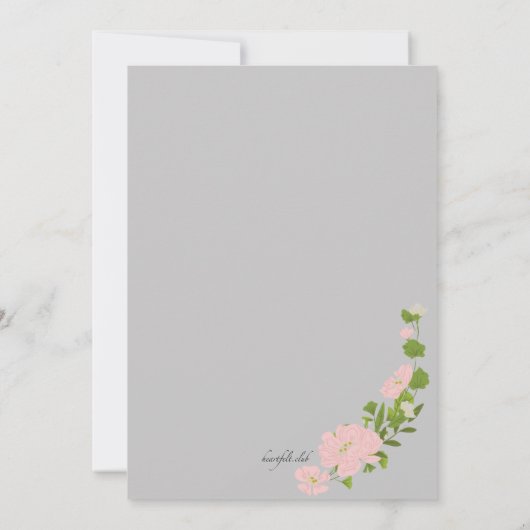 Florale religieuze uitnodiging (Achterkant)