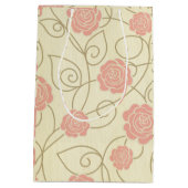  florale rozen koraalbeige elegant medium cadeauzakje (Achterkant)