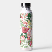Florale Rozen lentestuin monogrammen Waterfles (Links)