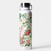 Florale Rozen lentestuin monogrammen Waterfles (Achterkant)