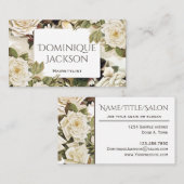  florale Rozen Visitekaartje (Voorkant / Achterkant)