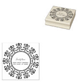 Florale rubberen stempel (Gestempeld)