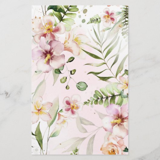 Florale safari dieren voorspelling van baby (Achterkant)