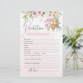 Florale safari dieren voorspelling van baby (Staand voorkant)