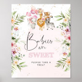 Florale safari's Babies zijn een zoet Poster (Voorkant)