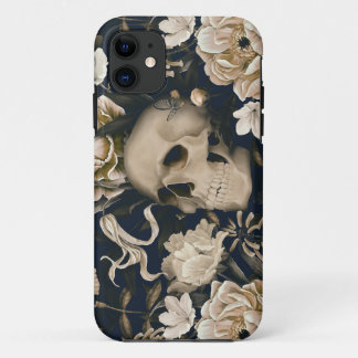 florale schedel Case-Mate iPhone case