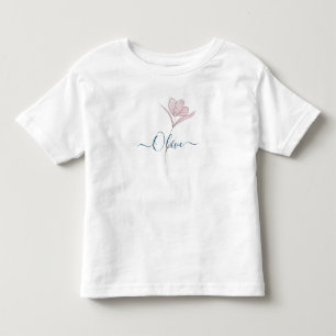 Florale schets waterverf gepersonaliseerd kinder shirts