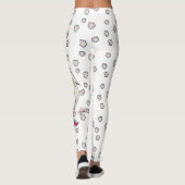 Florale schetsen en liefdeschibi met Valentijn Leggings (Achterkant)