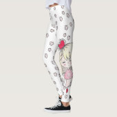 Florale schetsen en liefdeschibi met Valentijn Leggings (Links)