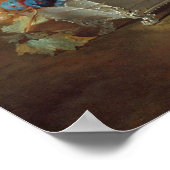 Florale schildering van buitenste aap poster (Hoek)