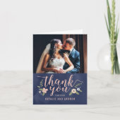 Florale Schoonheid Bewerkbare Kleur Bedankkaart (Voorkant)