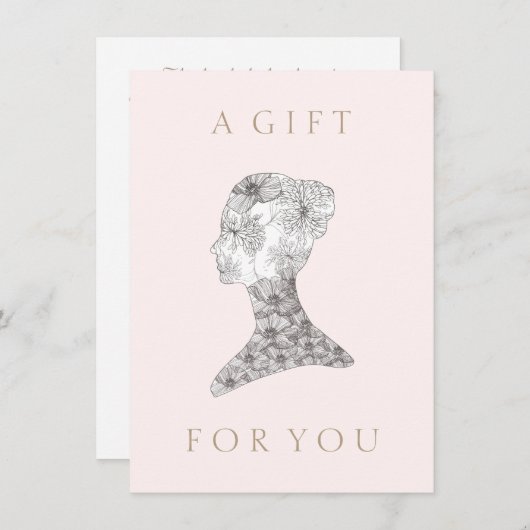 Florale schoonheidsmeisjes Salon en Spa Gift Certi (Voorkant / Achterkant)