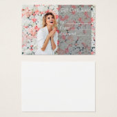 Florale schoonheidsmeisjes Salon en Spa Gift Certi Visitekaartje (Voorkant /achterkant)