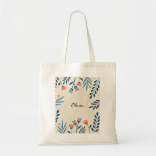 Florale Schoudertas - Gepersonaliseerd Tote Bag