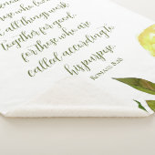 Florale Schrift Romeinen 8:28 Sherpa Deken (3/4)