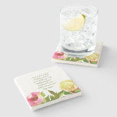 Florale Schrift Romeinen 8:28 Stenen Onderzetter (Zijkant)