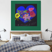 Florale Sessie Opgespannen Canvasprint Canvas Afdruk (Insitu (Slaapkamer))
