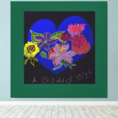 Florale Sessie Opgespannen Canvasprint Canvas Afdruk (Insitu (Houten vloer))