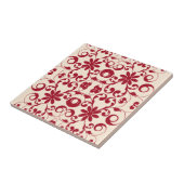 florale shabby en chic patroon tegeltje (Zijkant)