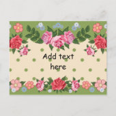  florale sjabloon, klaar om te personaliseren briefkaart (Voorkant)