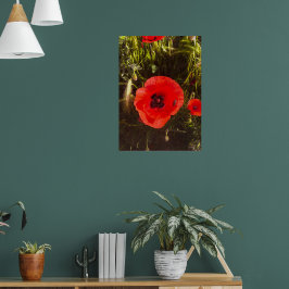 Florale Slaapster van de Klaproos – Fantasievolle  Poster