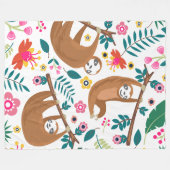 florale slothomp fleece deken (Voorkant (Horizontaal))